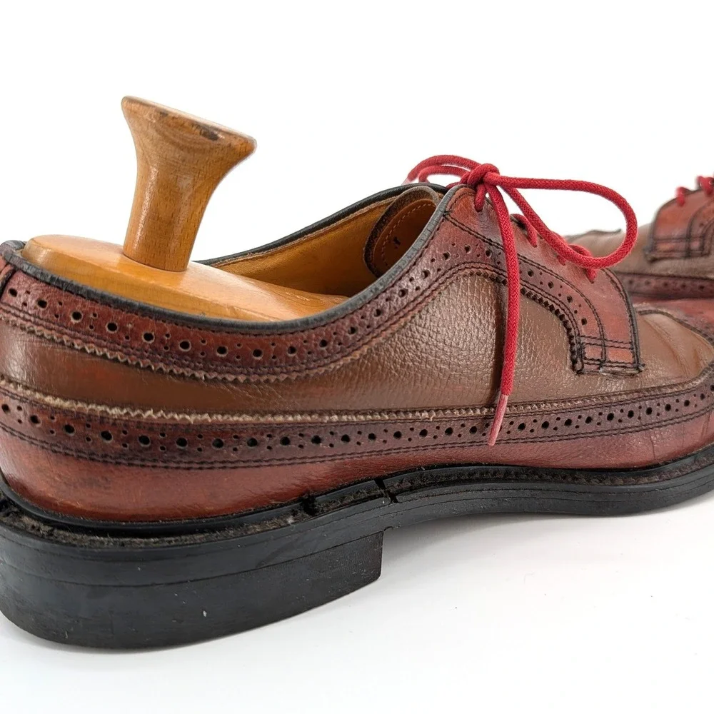 Dexter‎ Mens Vintage Wingtip Longwing Blucher Two Tone Brown Leather Shoes 11 E